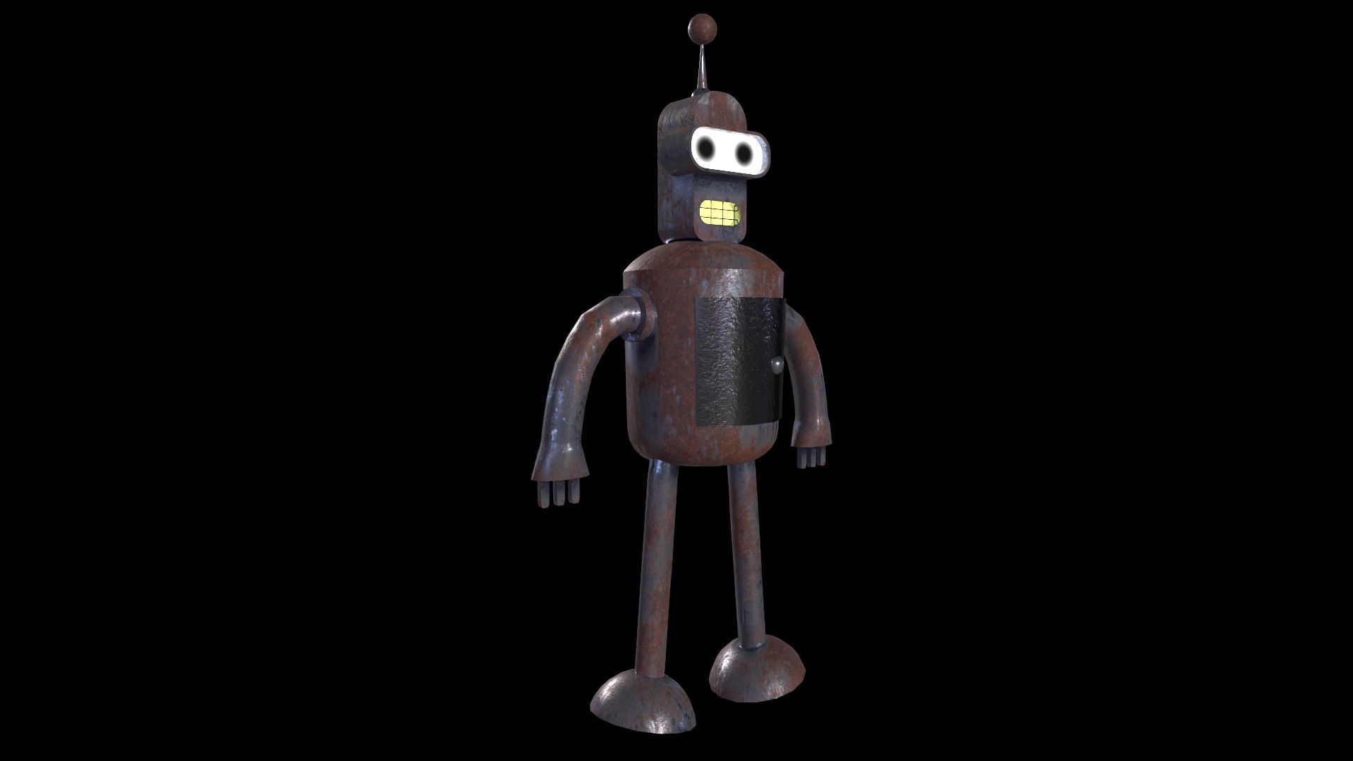 Robot Game ready - Low poly PBR 3D model Low-poly 3D model_5
