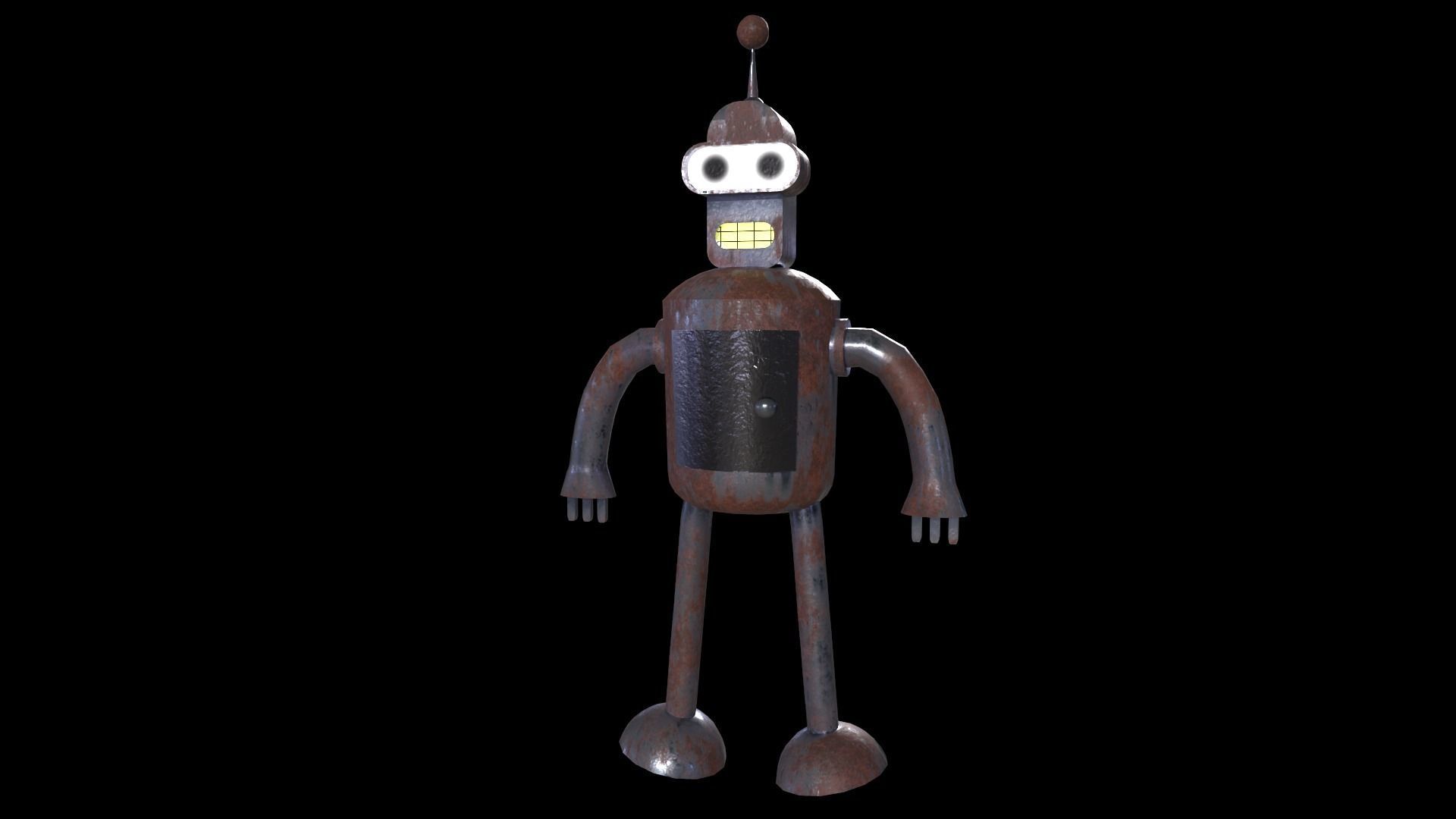 Robot Game ready - Low poly PBR 3D model Low-poly 3D model_2