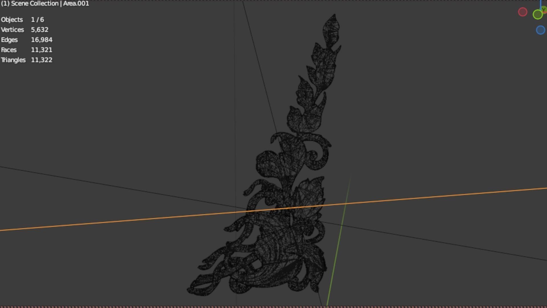 Classic decor ornament 69 3D model_5