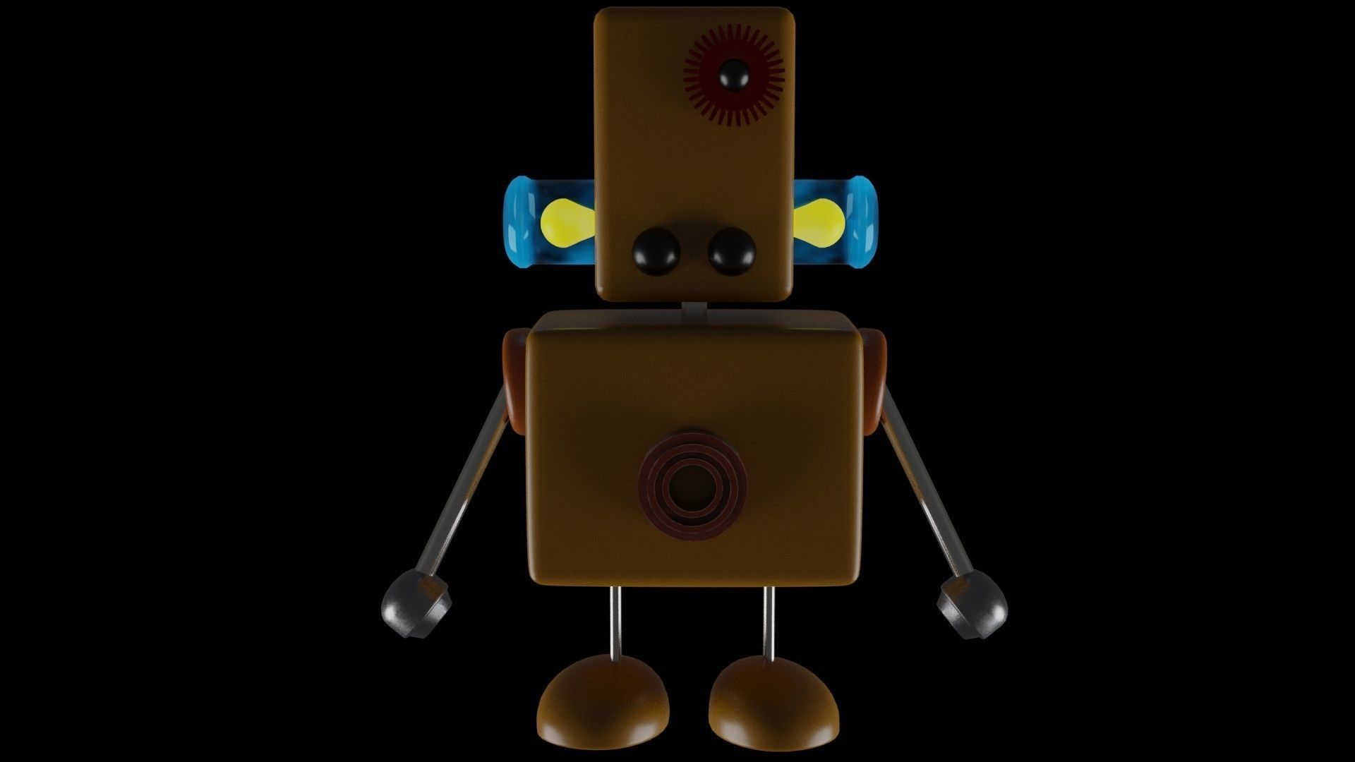 Sci - fi Robot Game ready - Low poly PBR 3d model Low-poly 3D model_7