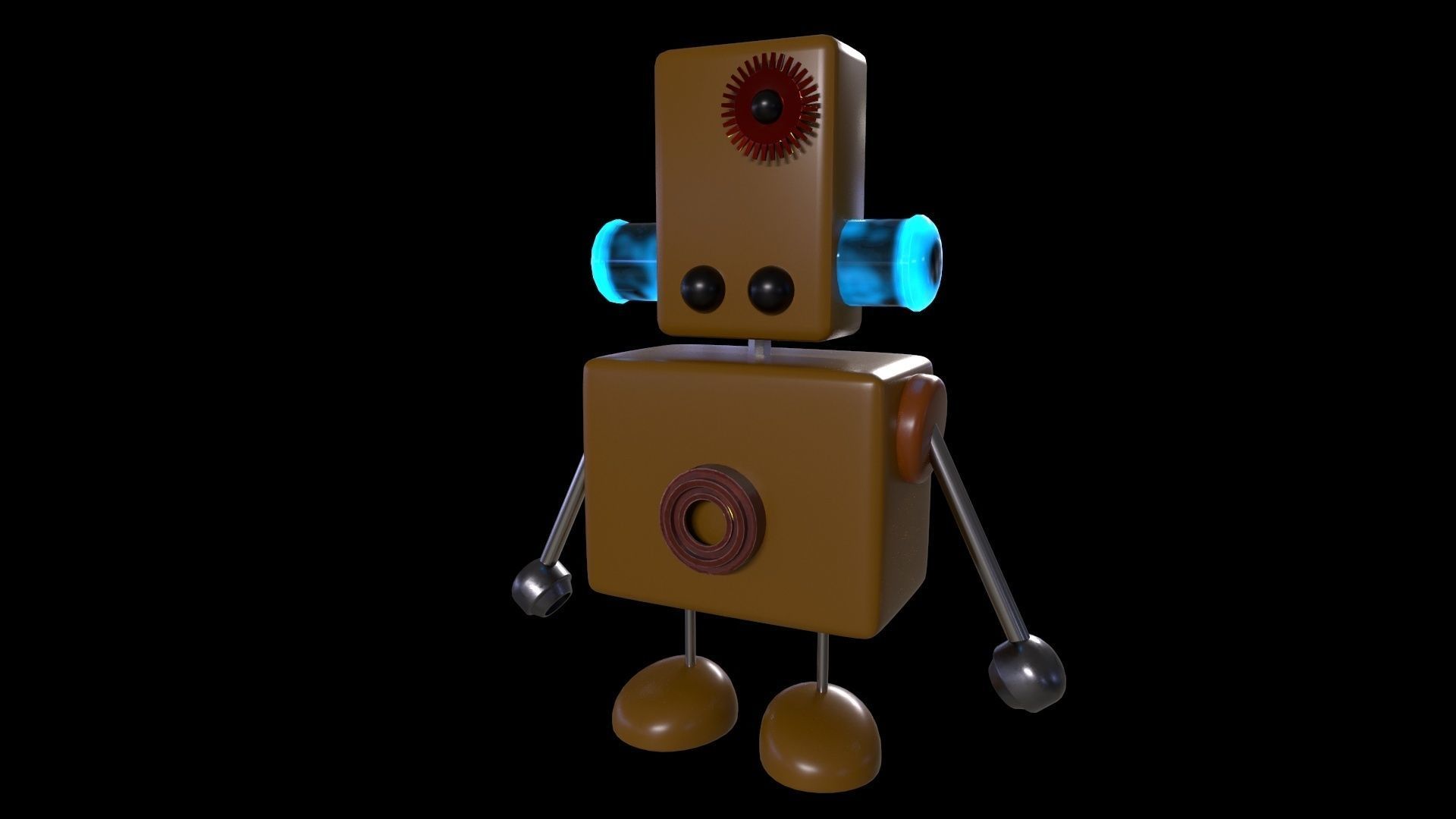 Sci - fi Robot Game ready - Low poly PBR 3d model Low-poly 3D model_1