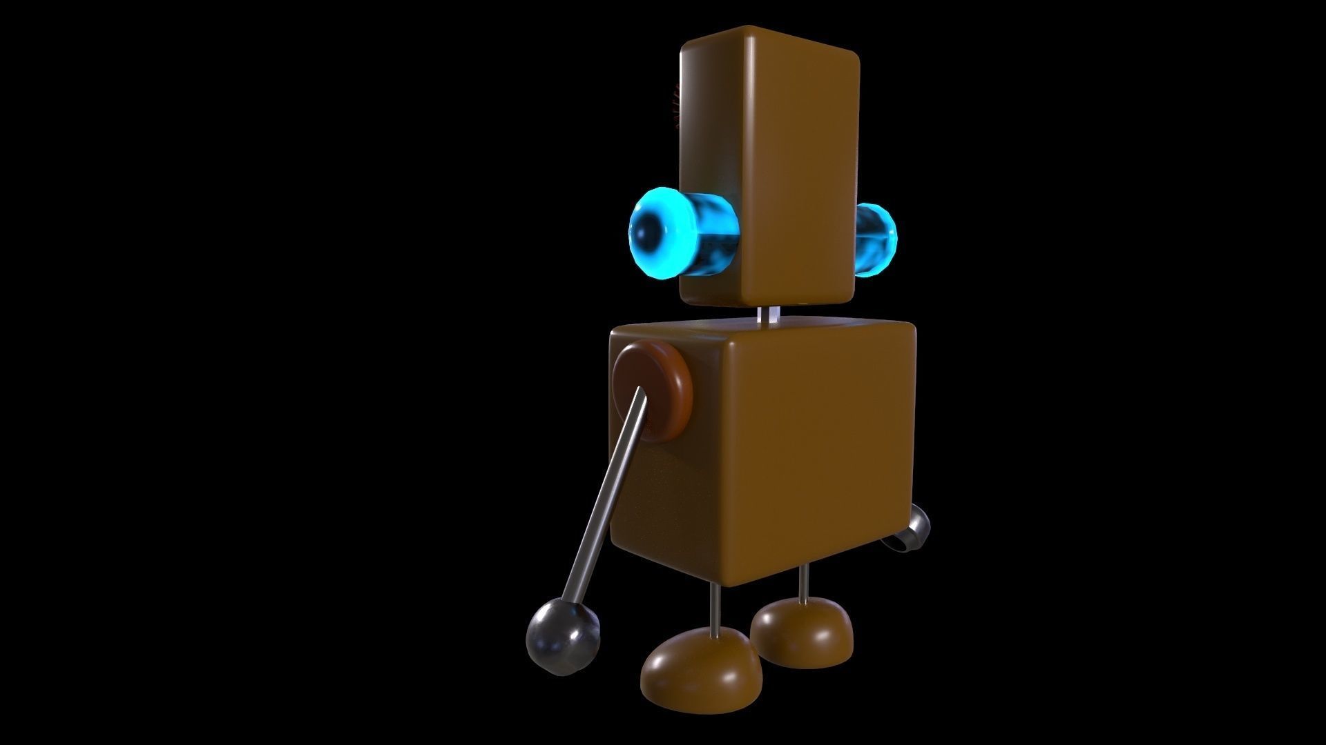 Sci - fi Robot Game ready - Low poly PBR 3d model Low-poly 3D model_4