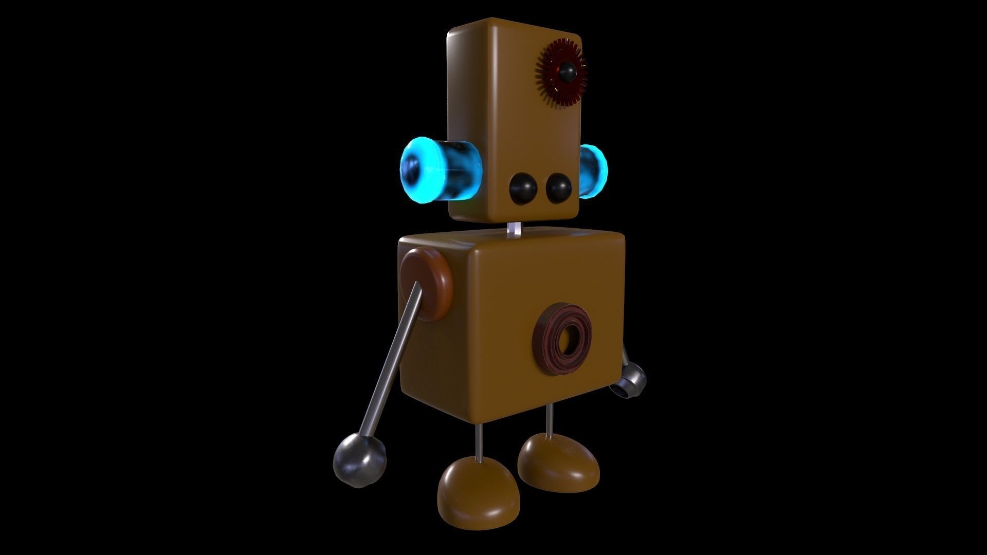 Sci - fi Robot Game ready - Low poly PBR 3d model Low-poly 3D model_2