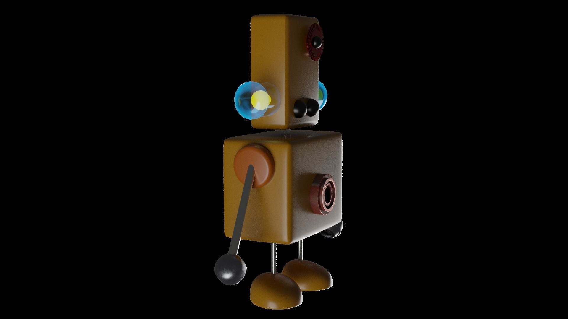 Sci - fi Robot Game ready - Low poly PBR 3d model Low-poly 3D model_9