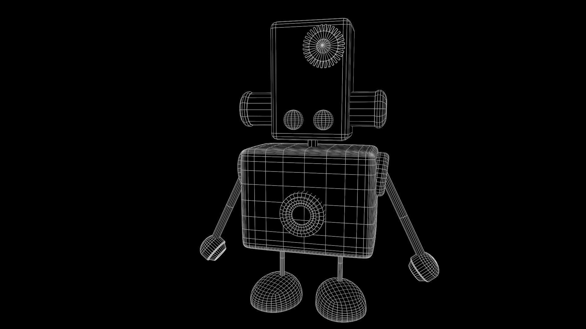 Sci - fi Robot Game ready - Low poly PBR 3d model Low-poly 3D model_5