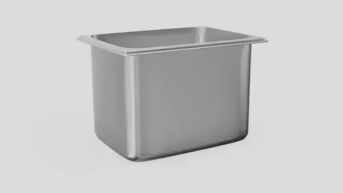 Hotel Steam Table Pan - Lowpoly and Highpoly