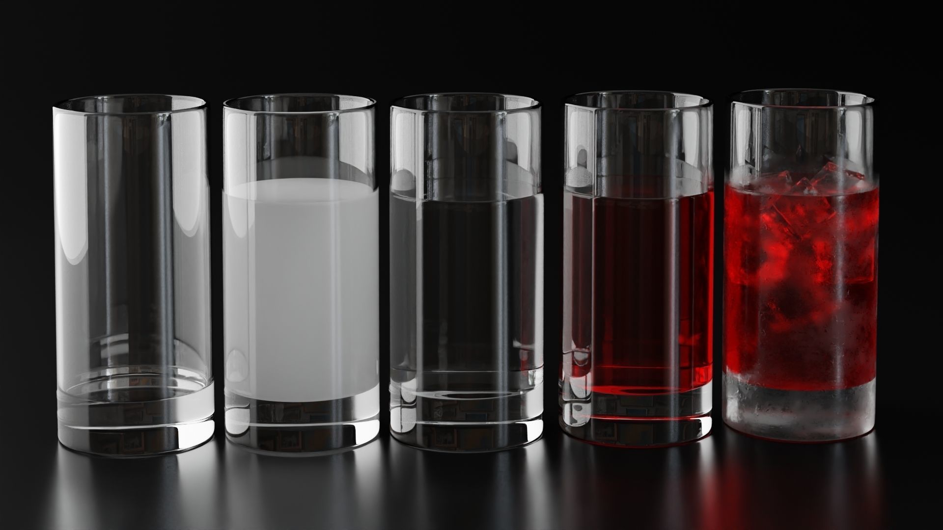 Glass highball 1 3D model_1