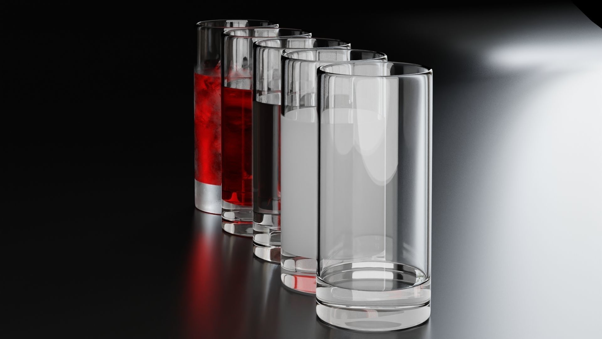 Glass highball 1 3D model_2