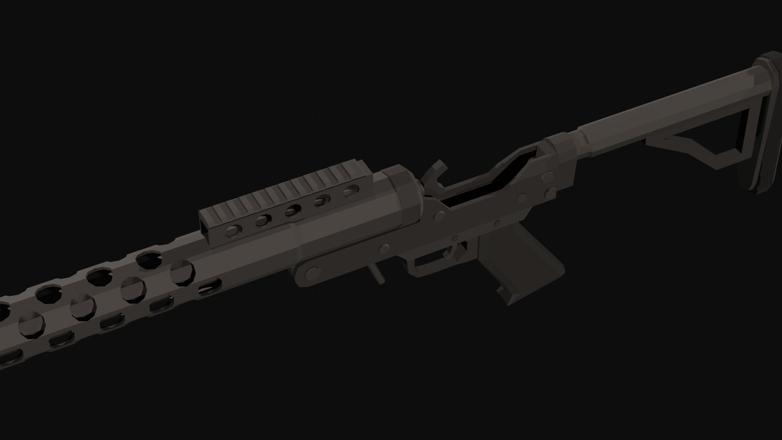 RN-50 Low Poly rifle Low-poly 3D model_10