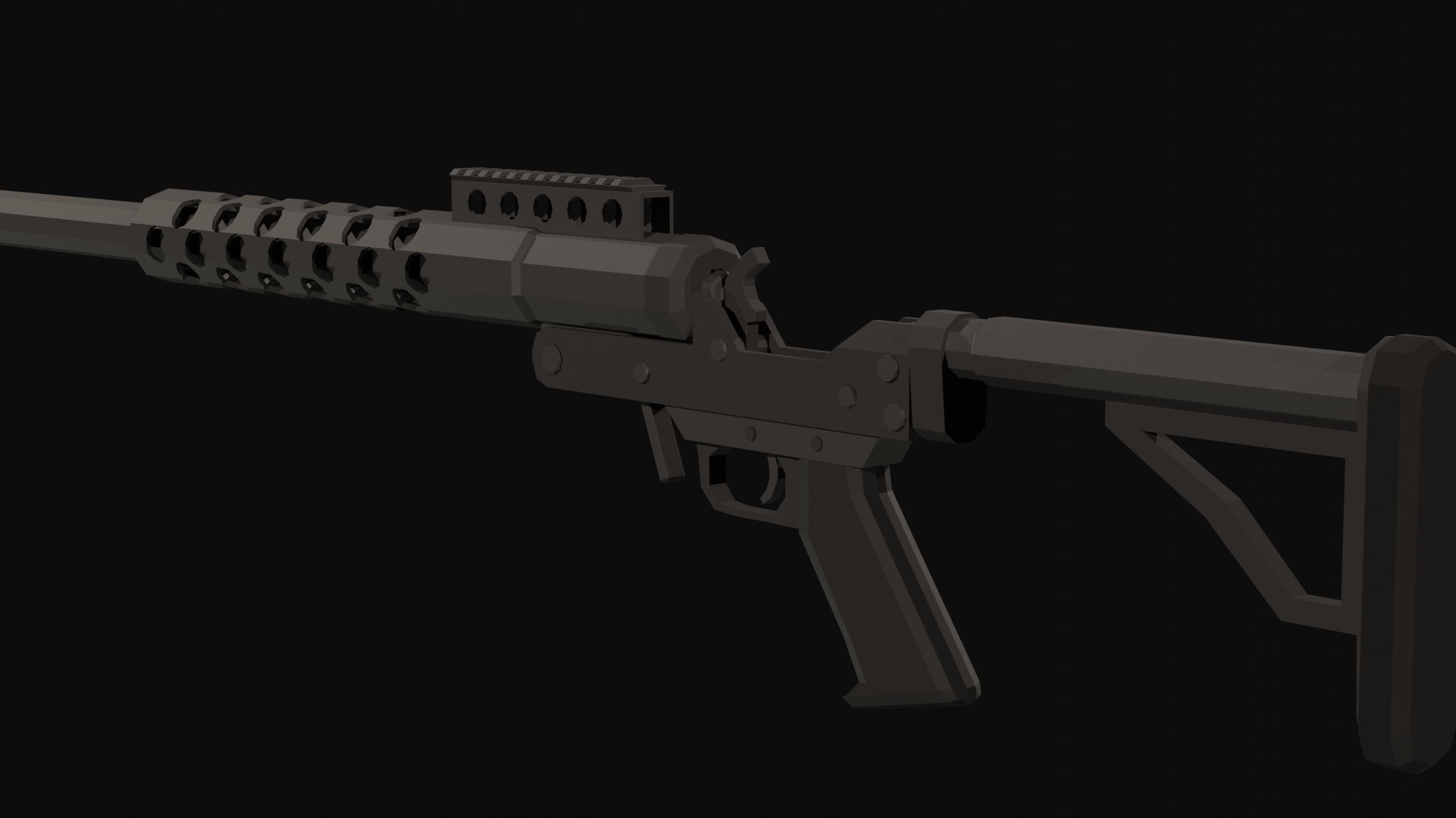 RN-50 Low Poly rifle Low-poly 3D model_6