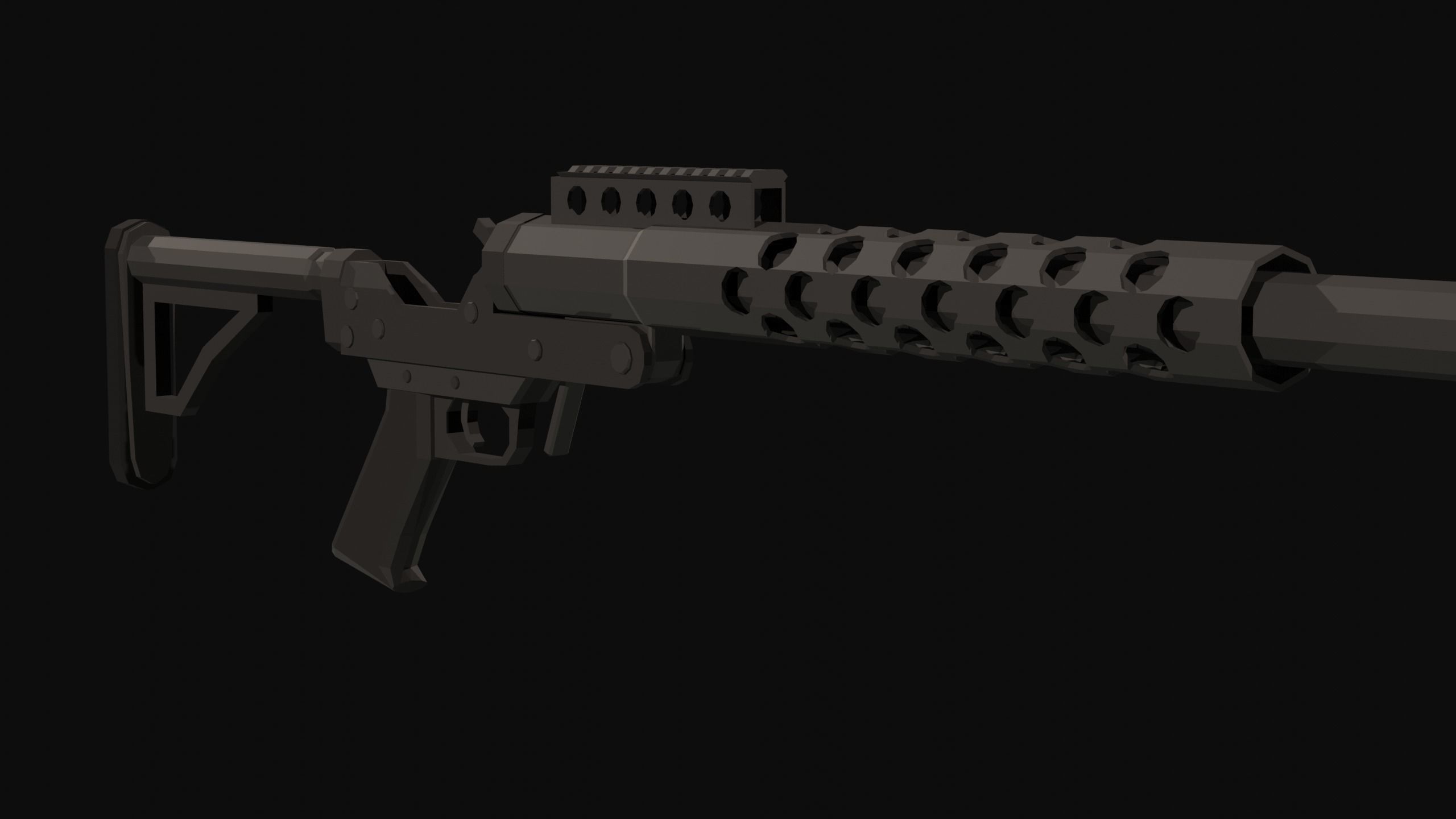 RN-50 Low Poly rifle Low-poly 3D model_11