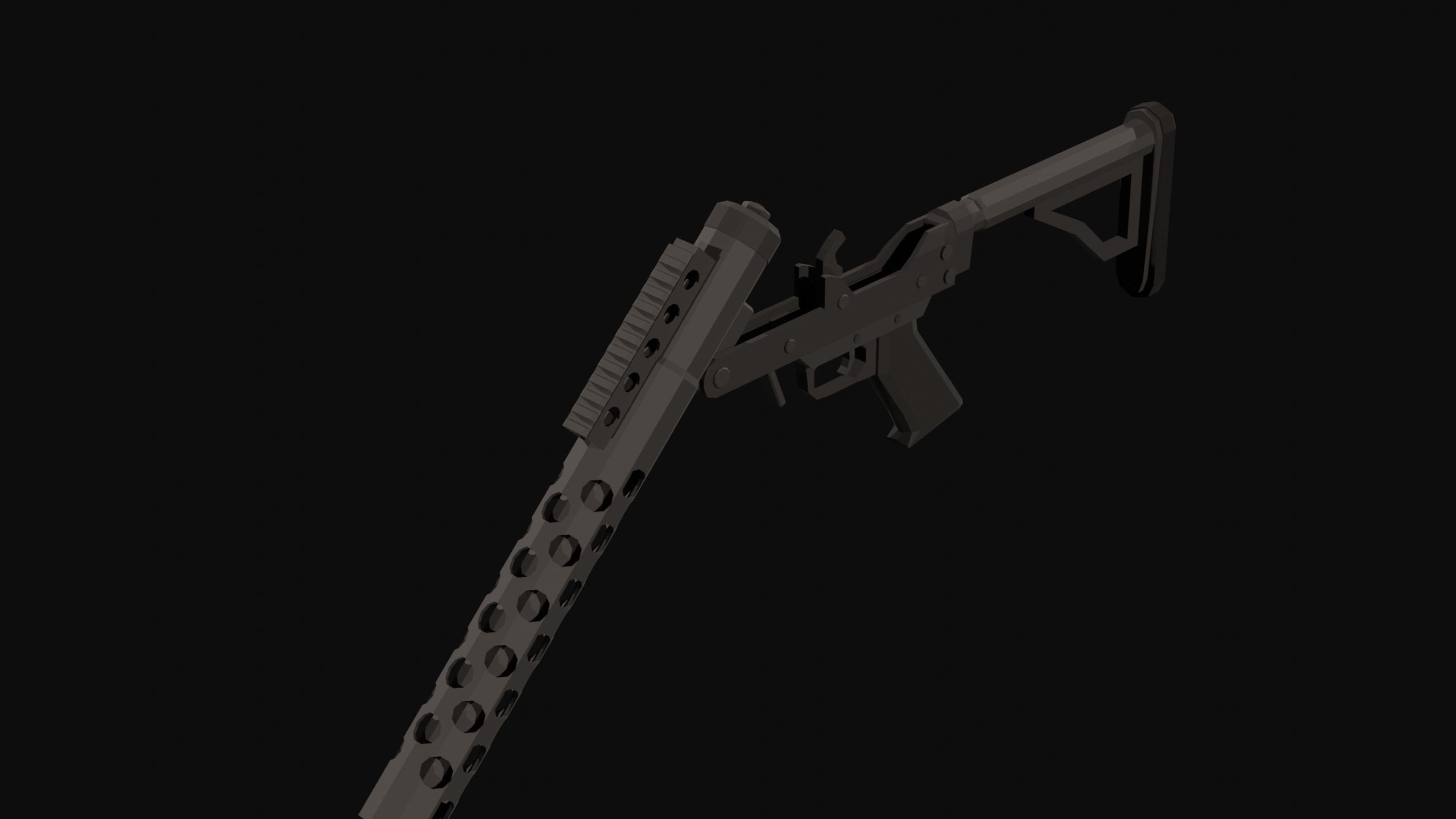 RN-50 Low Poly rifle Low-poly 3D model_9