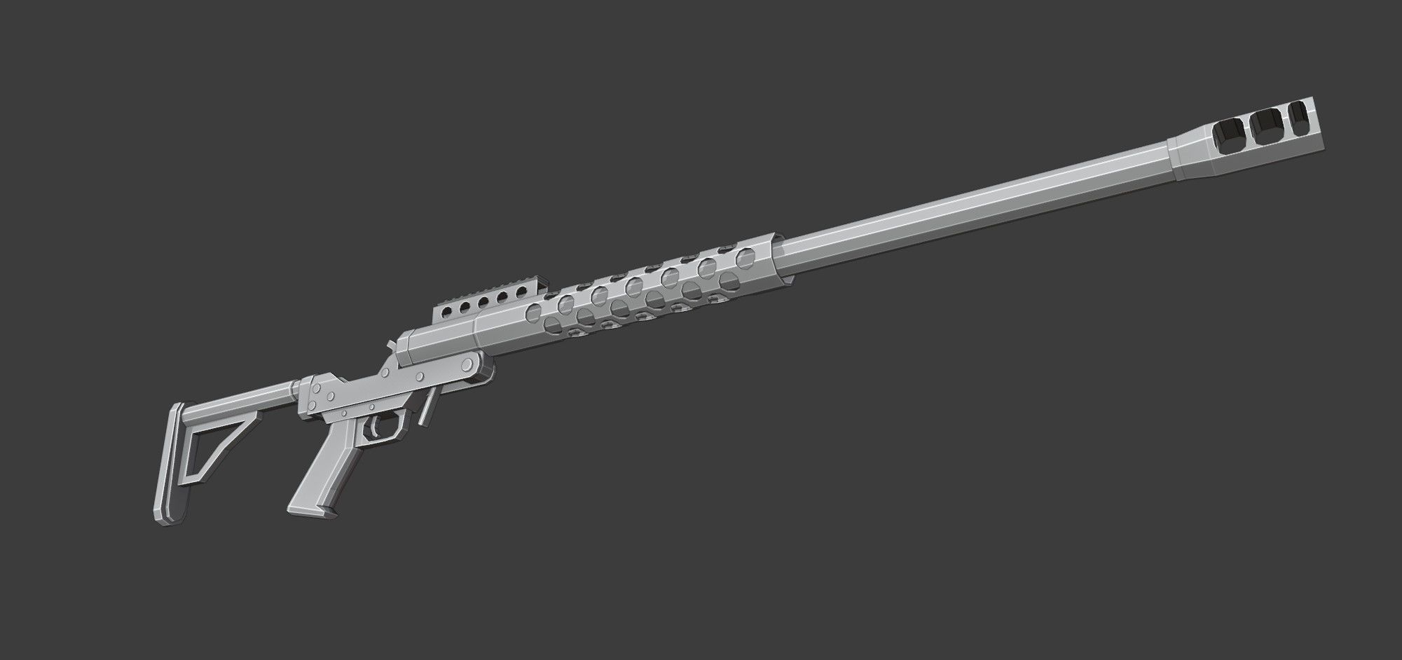 RN-50 Low Poly rifle Low-poly 3D model_17