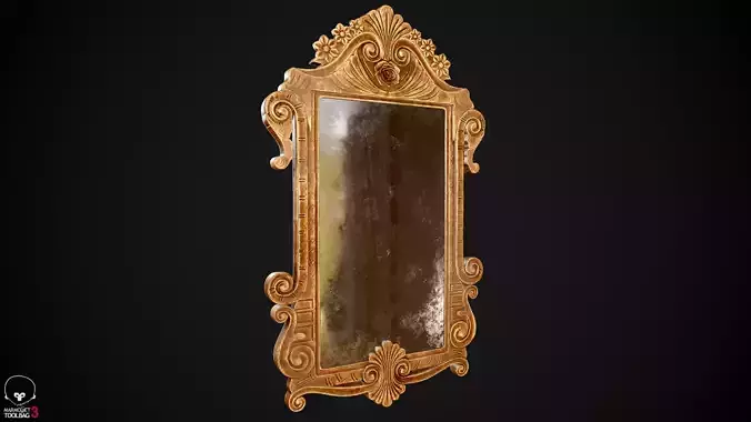 Victorian Worn Wall Mirror