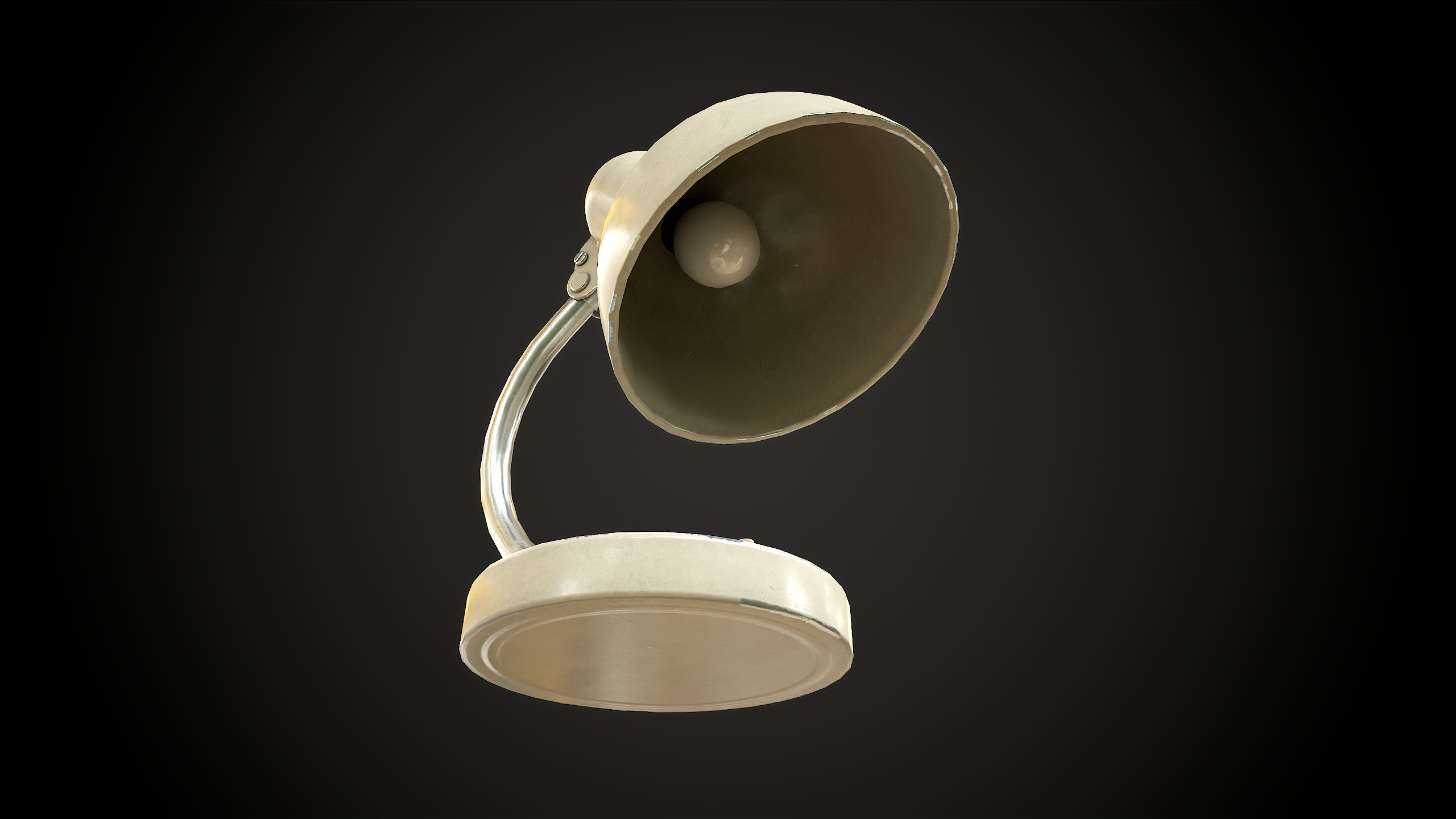 Old table lamp Low-poly 3D model_7
