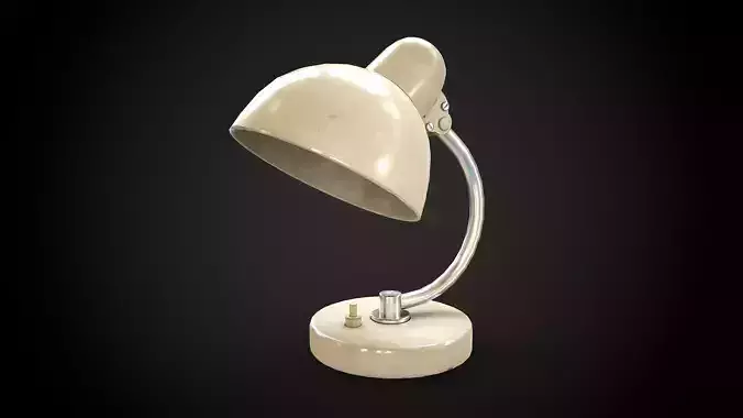 Old table lamp Low-poly 3D model