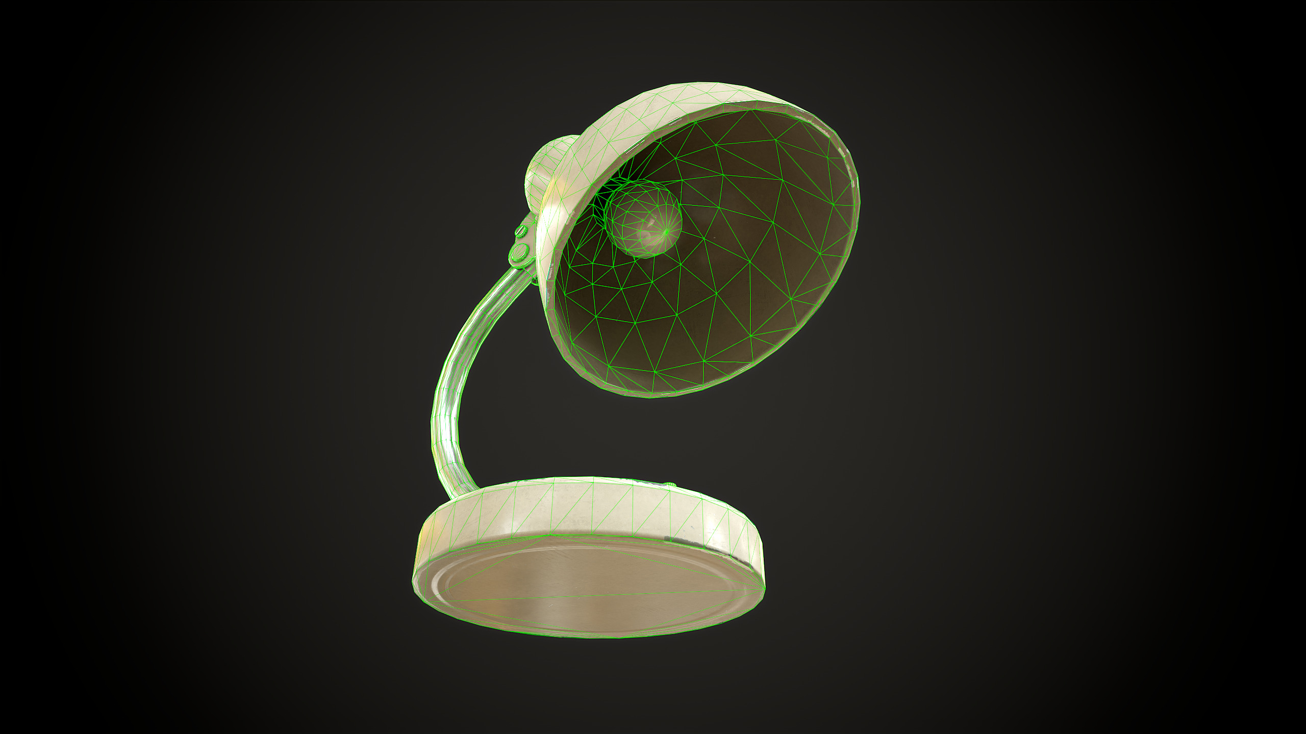 Old table lamp Low-poly 3D model_15