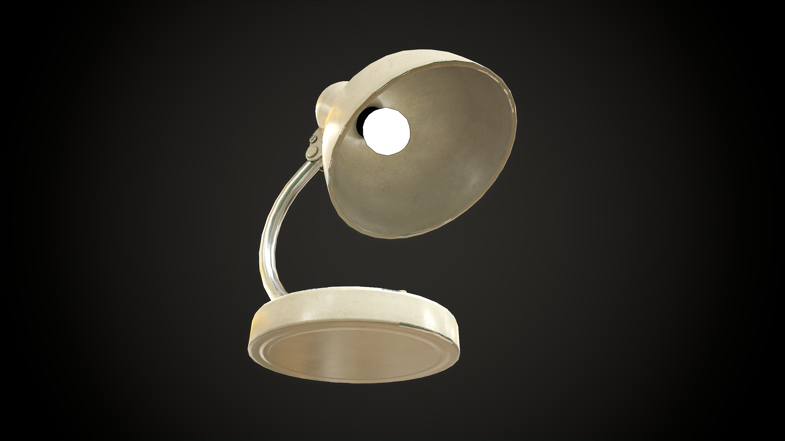 Old table lamp Low-poly 3D model_8