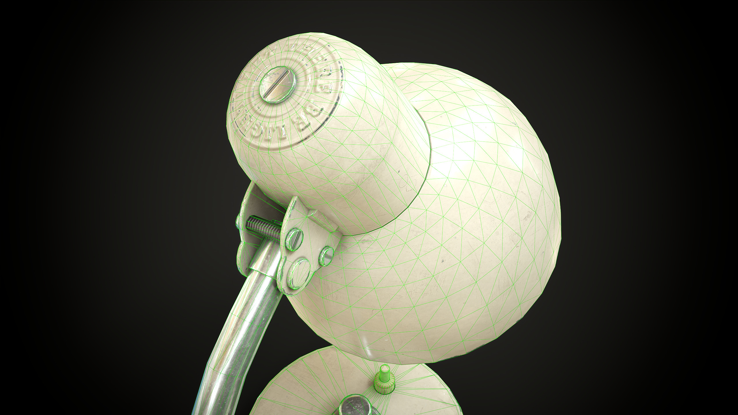 Old table lamp Low-poly 3D model_13