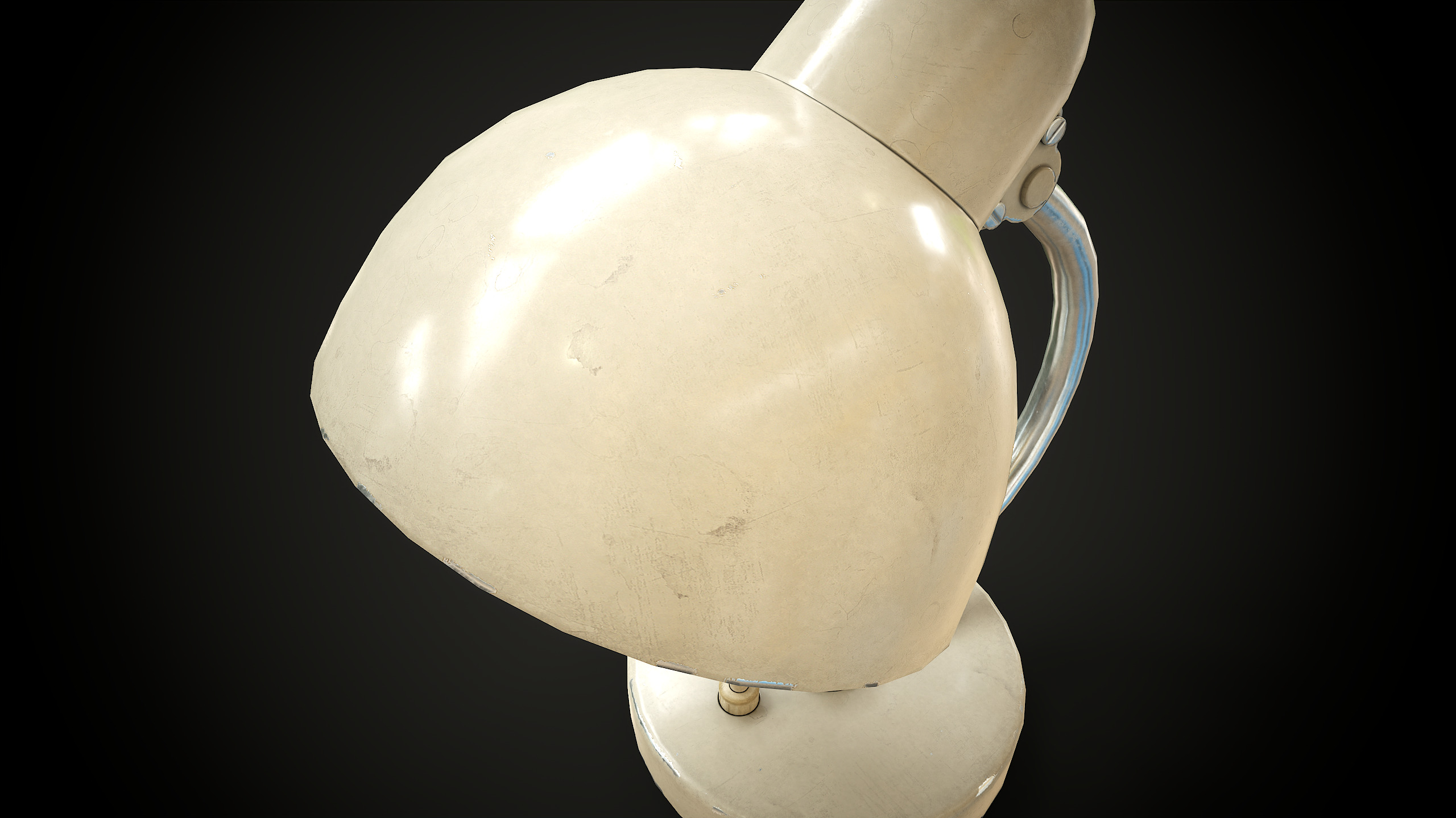Old table lamp Low-poly 3D model_9
