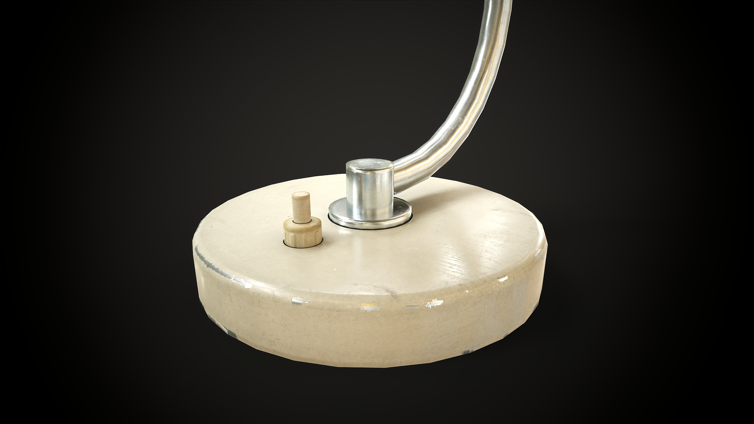 Old table lamp Low-poly 3D model_2