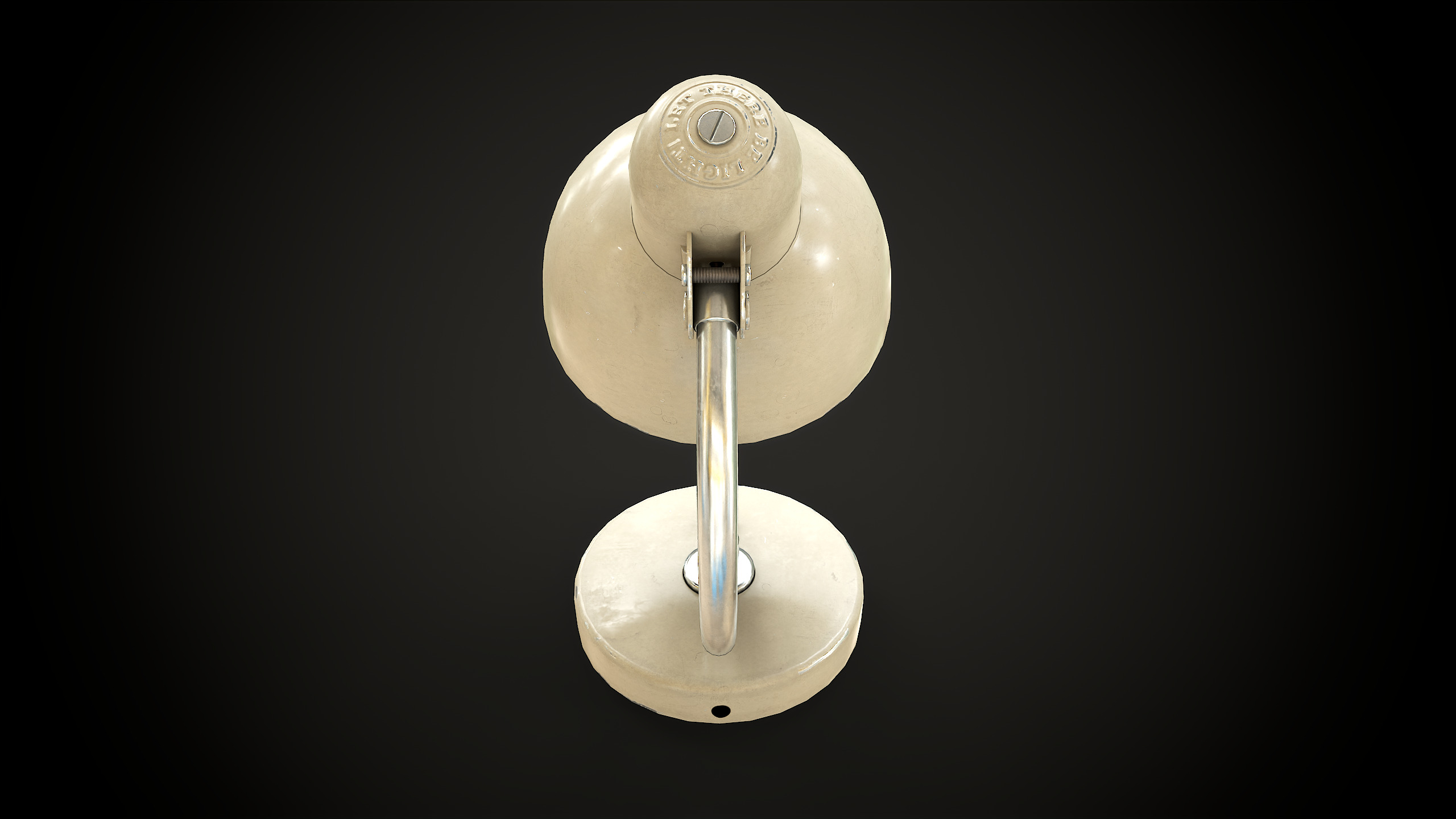 Old table lamp Low-poly 3D model_5