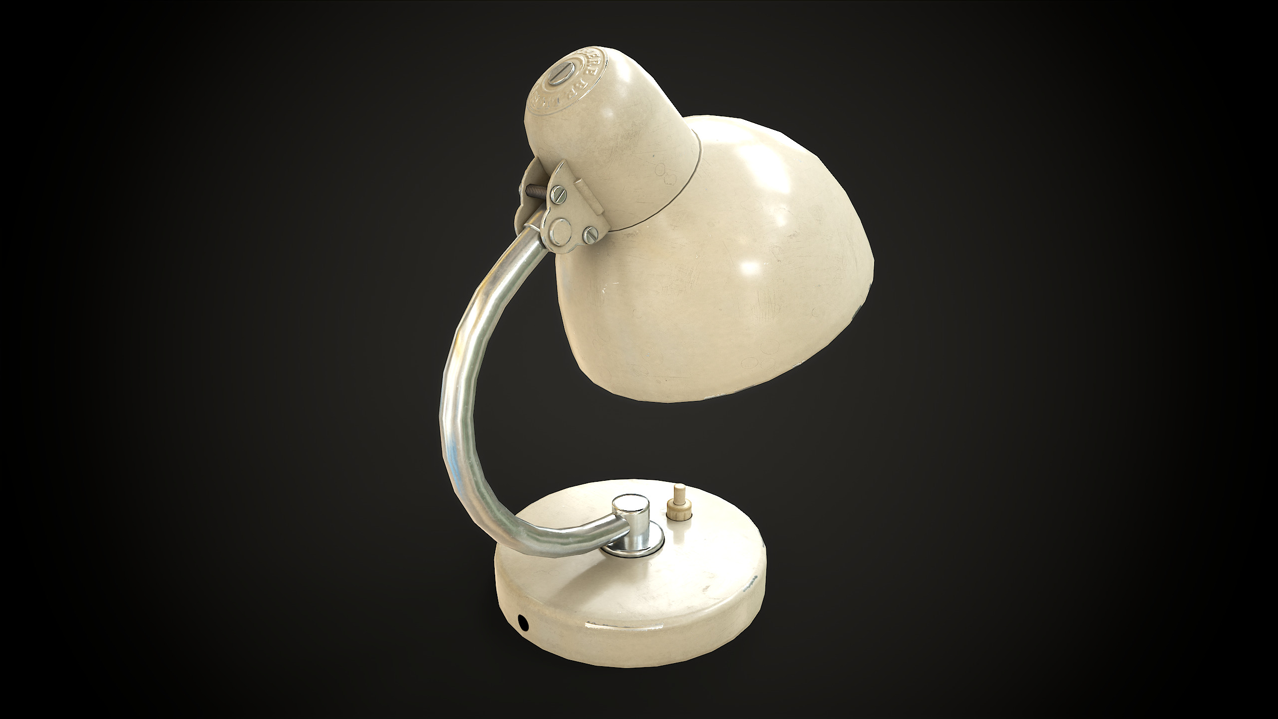 Old table lamp Low-poly 3D model_6