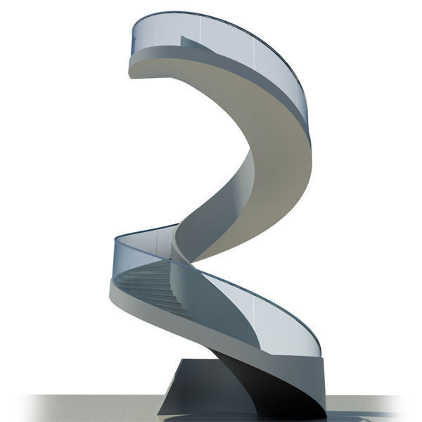 Spiral Stair Case 3D model_1