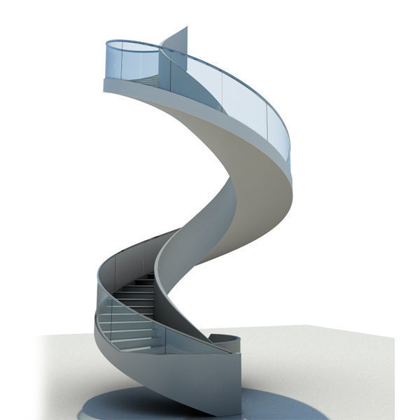 Spiral Stair Case 3D model_2
