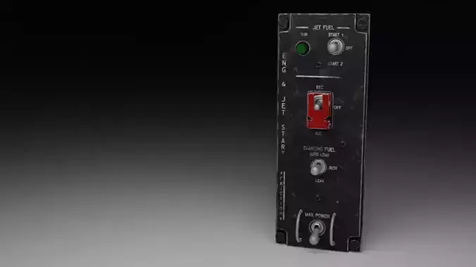 F16 ENGINE START Panel 3D model