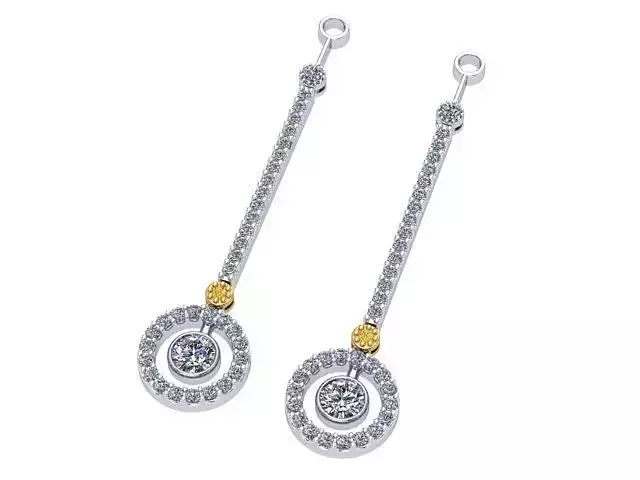 Circle Stone Earrings