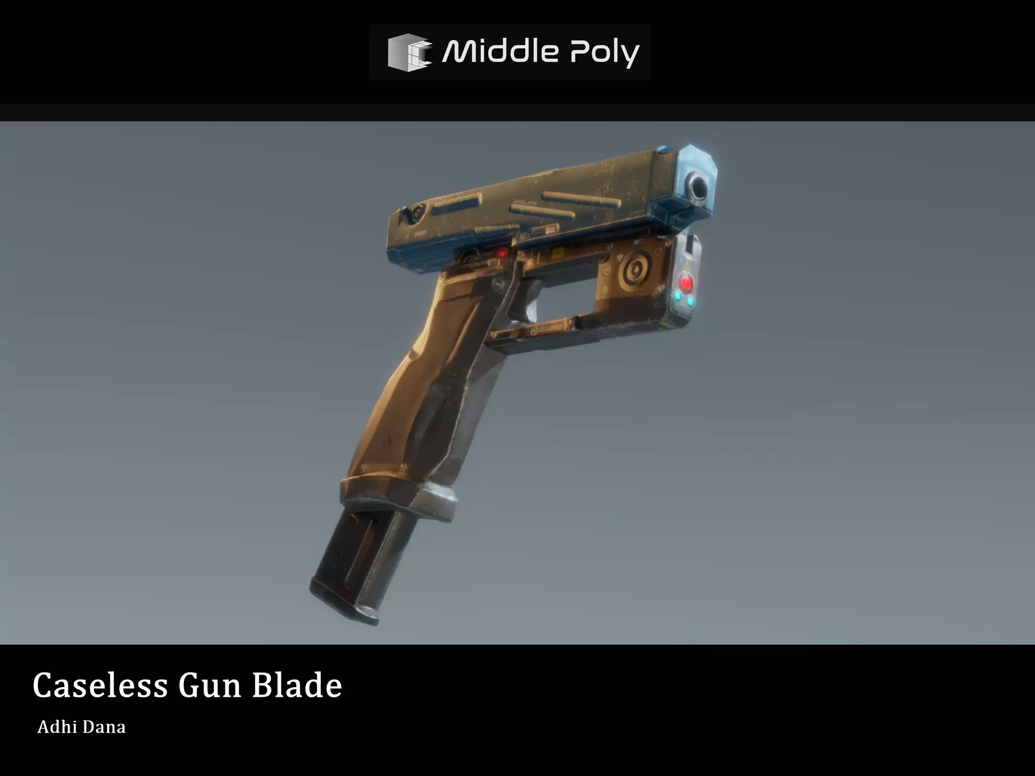 Caseless Gun Blade Free low-poly 3D model