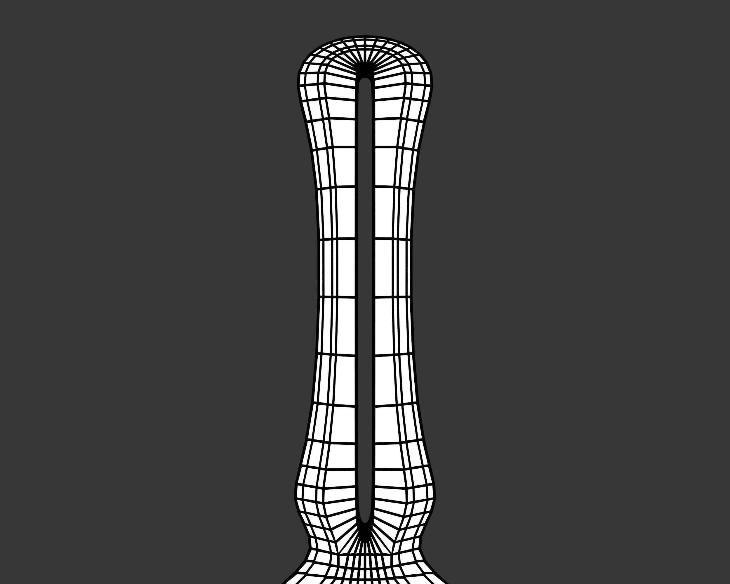 Medieval Noble Weapon Throwing Knife Low-poly 3D model_14