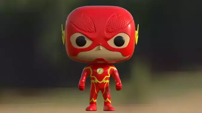 The Flash Funko Pop Style 3D model