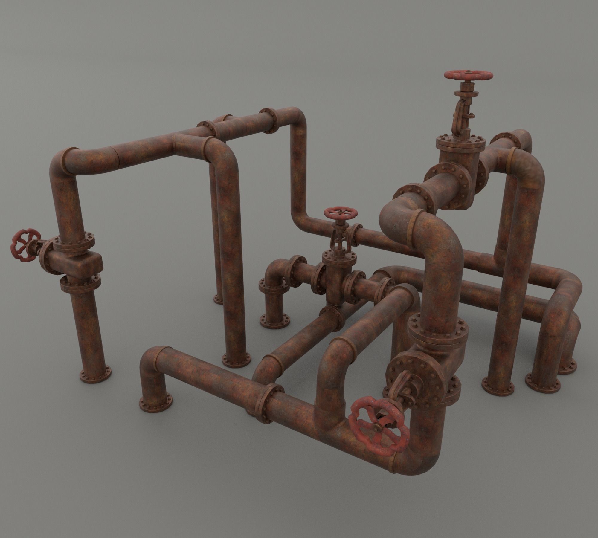 Pipe Pack Low-poly 3D model_10