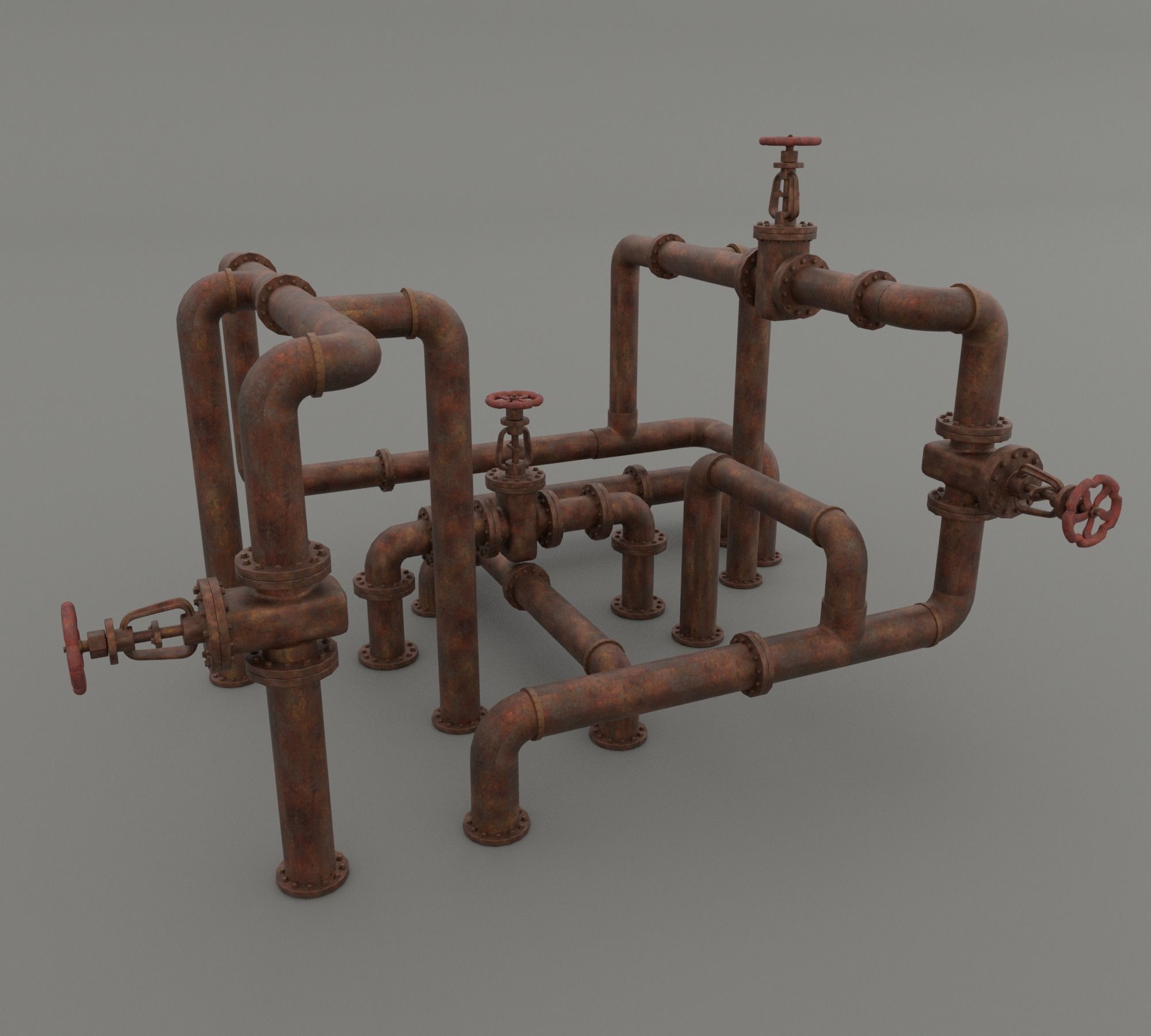 Pipe Pack Low-poly 3D model_8