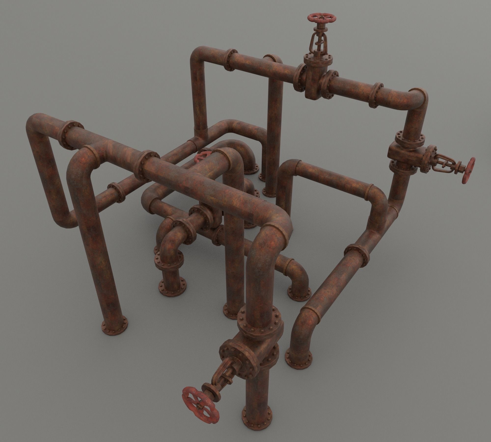 Pipe Pack Low-poly 3D model_12