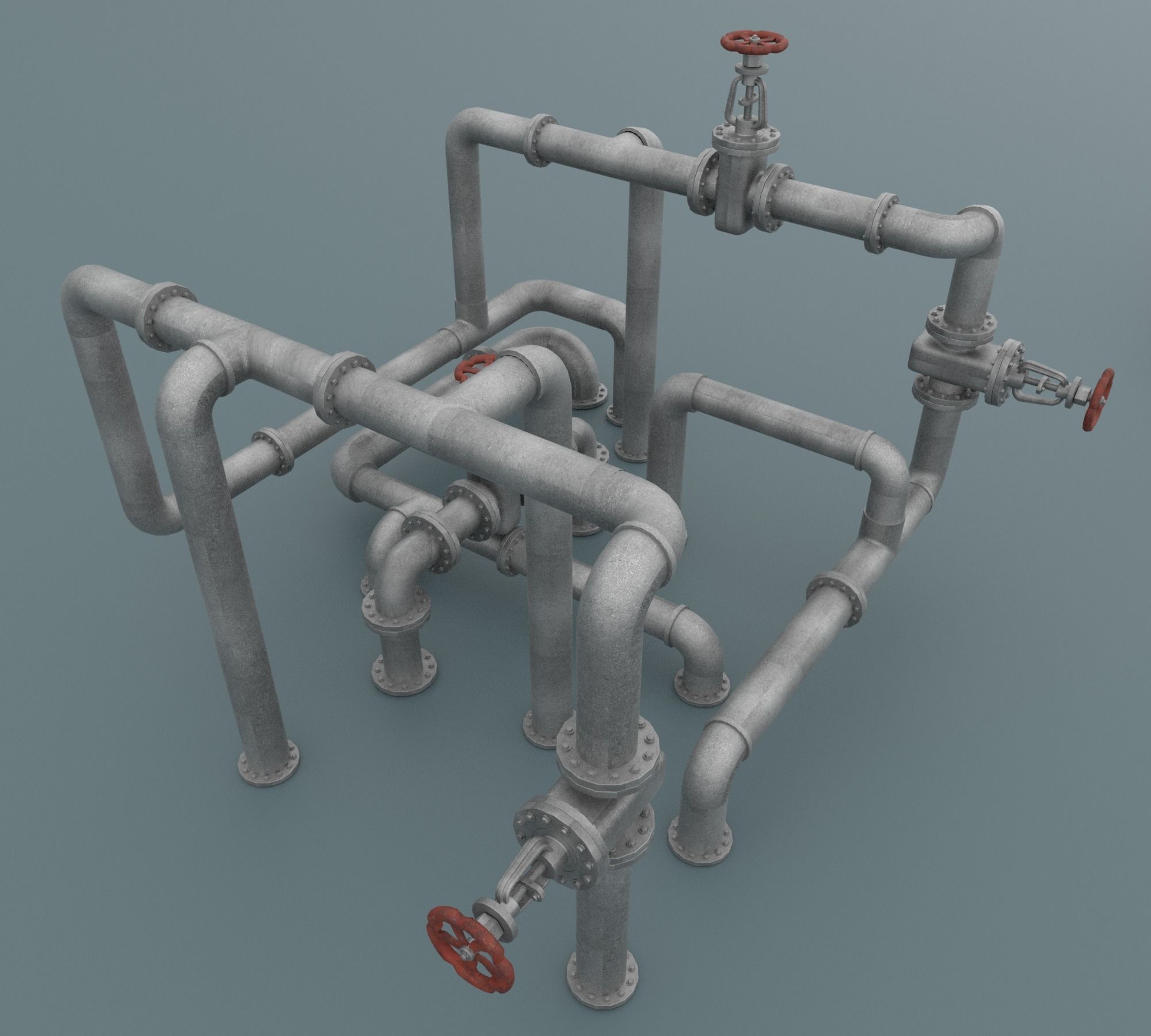 Pipe Pack Low-poly 3D model_11
