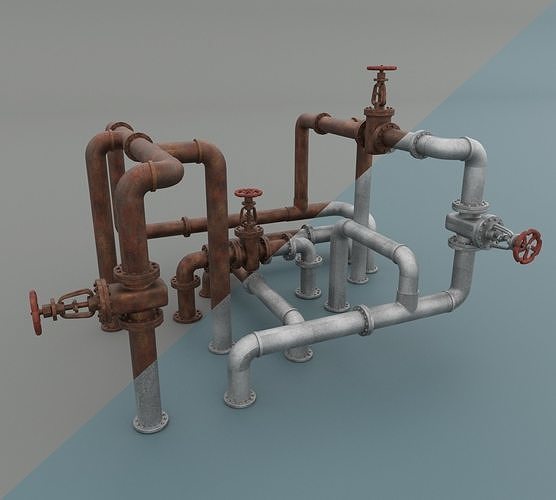 Pipe Pack Low-poly 3D model