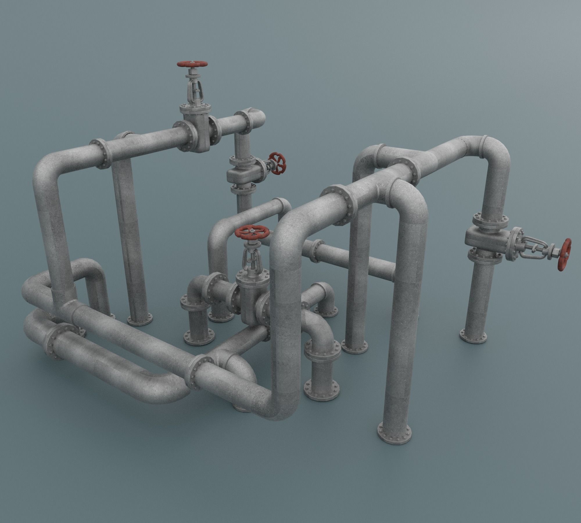 Pipe Pack Low-poly 3D model_13