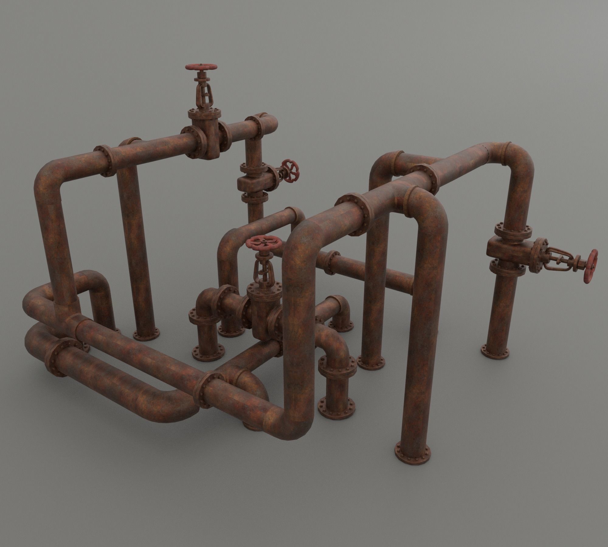 Pipe Pack Low-poly 3D model_14