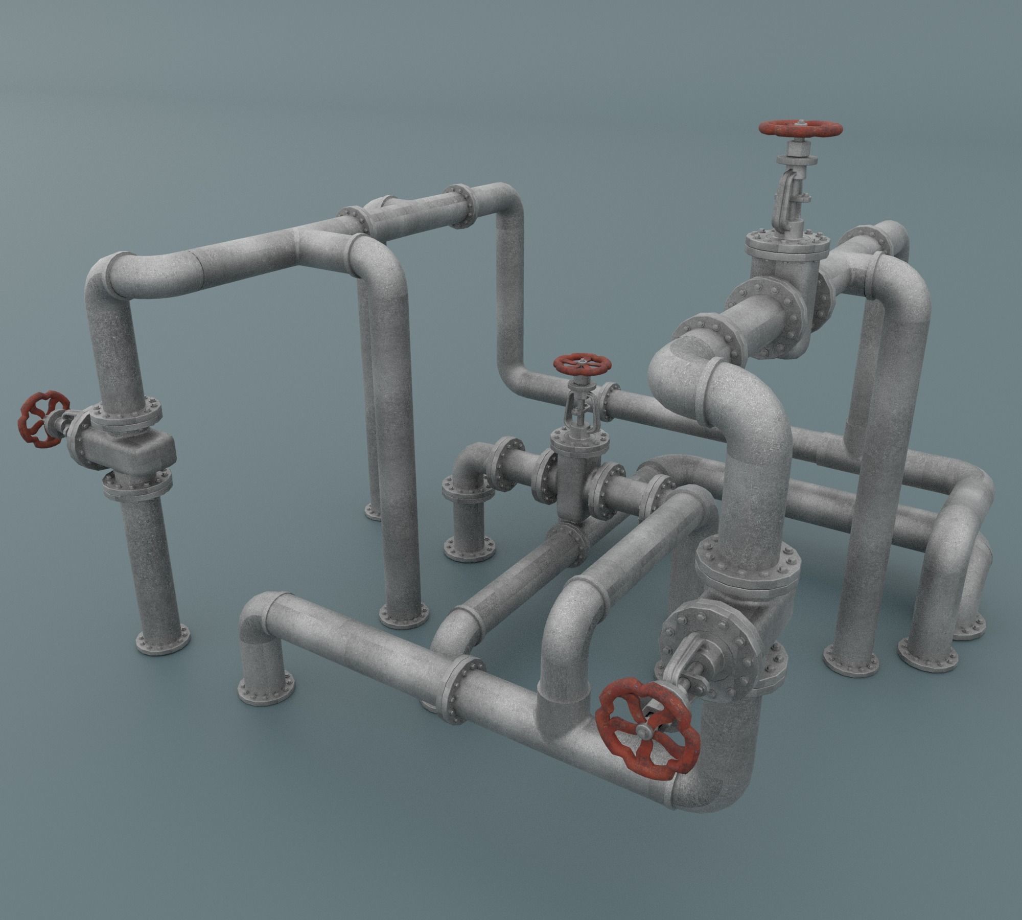 Pipe Pack Low-poly 3D model_9