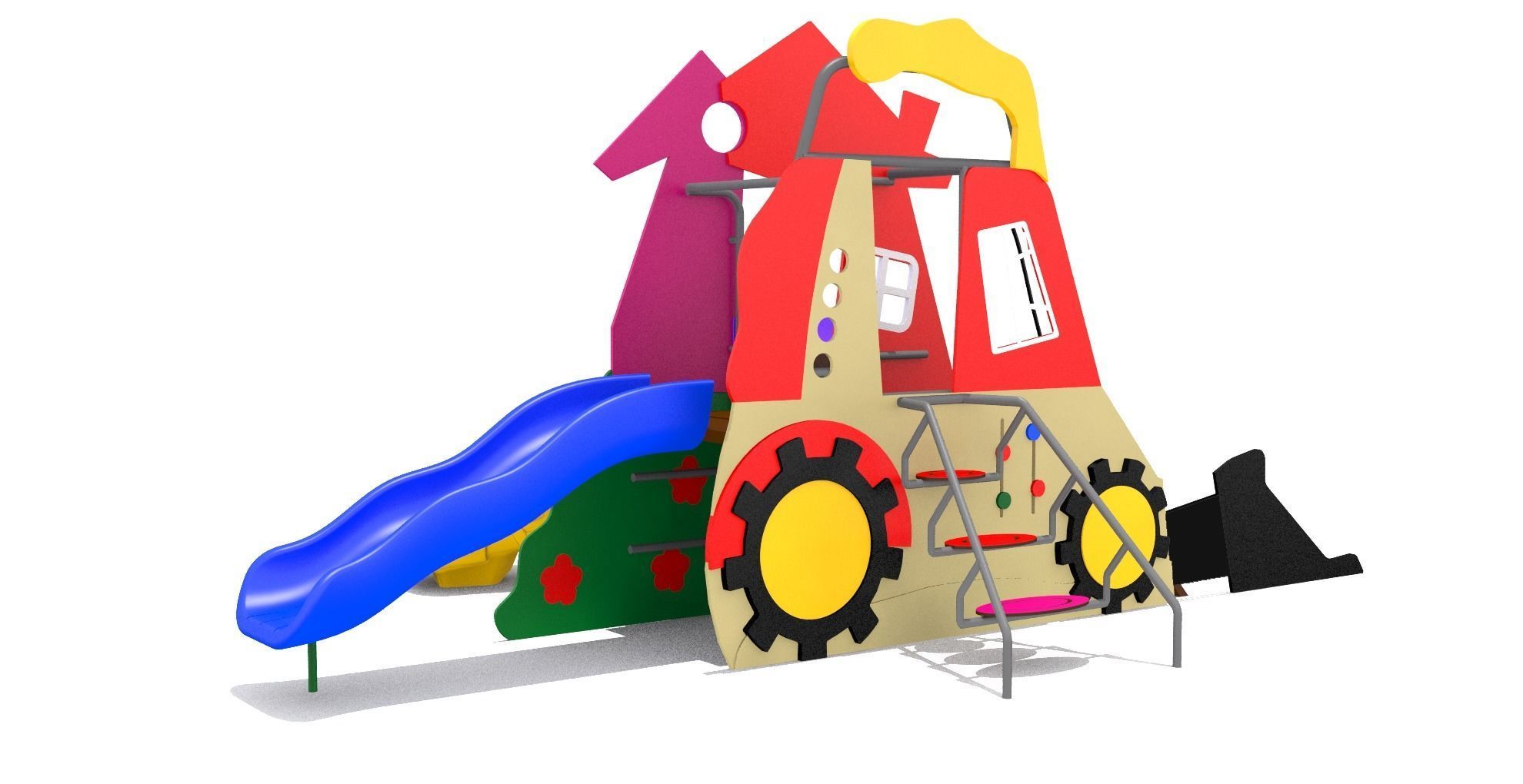 Playground Playhouse 3D model_5