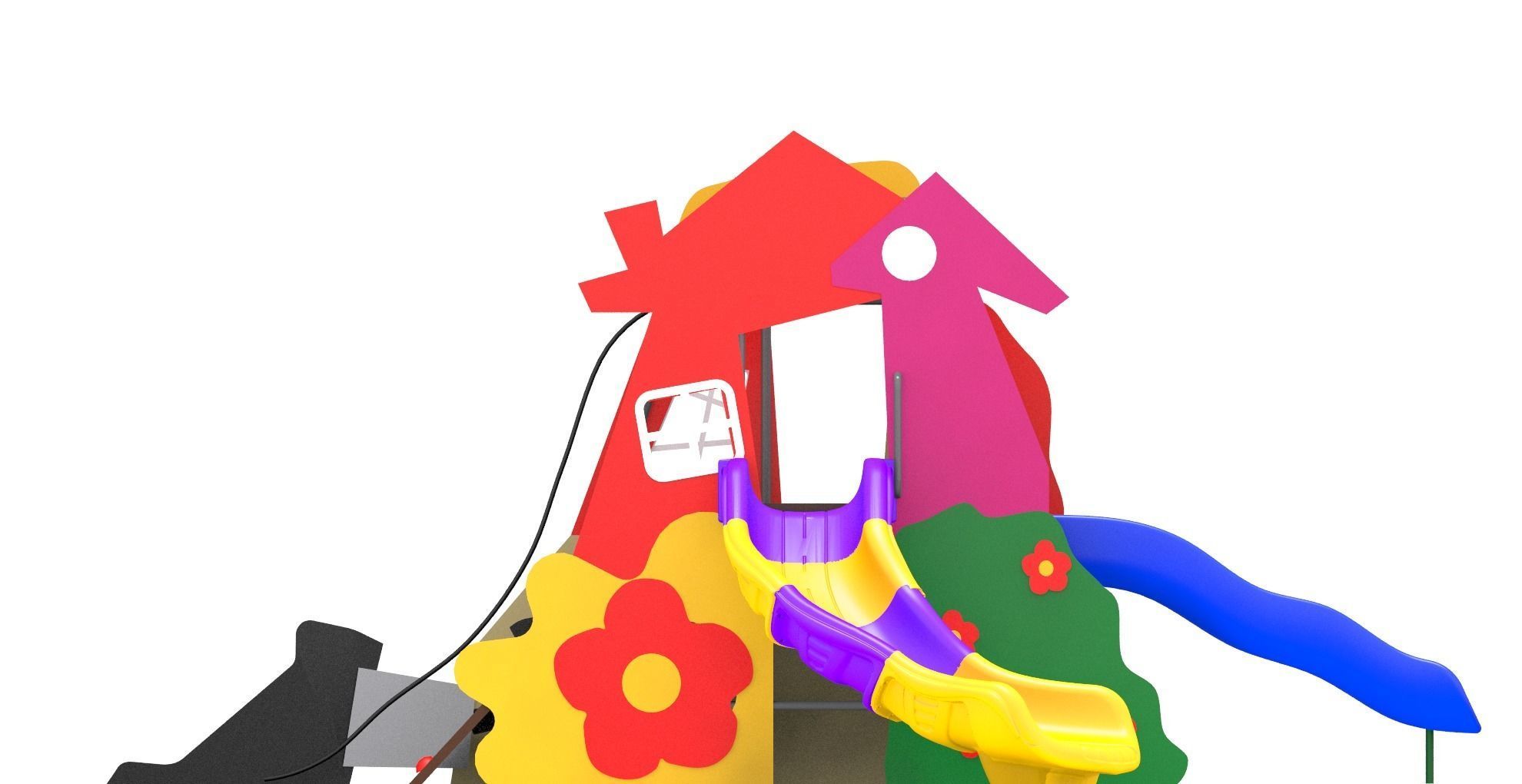 Playground Playhouse 3D model_2