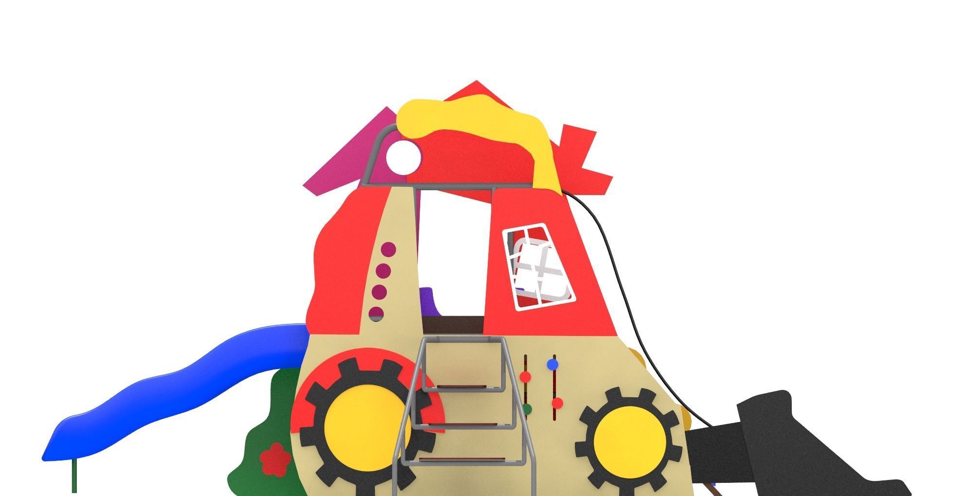 Playground Playhouse 3D model_7