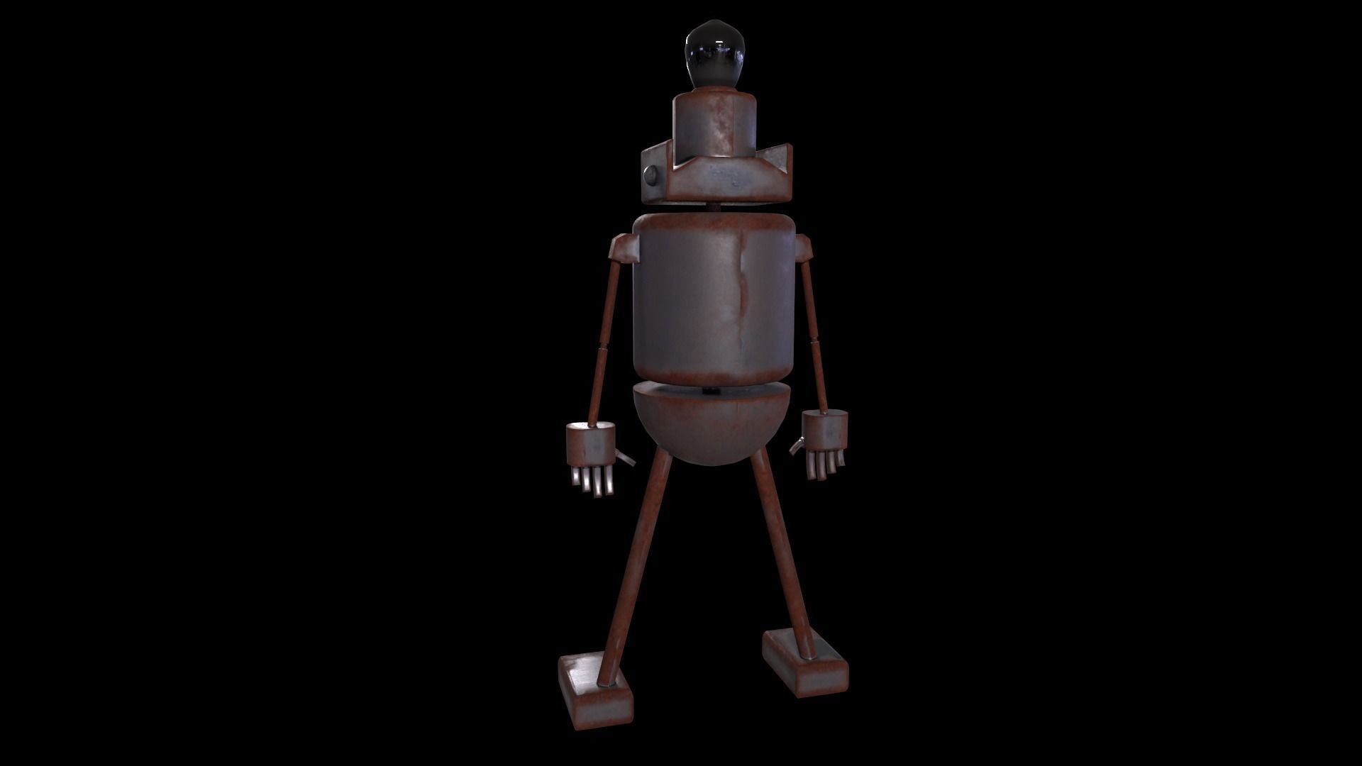 Robot Game ready - Low Poly PBR  3D Model Low-poly 3D model_2