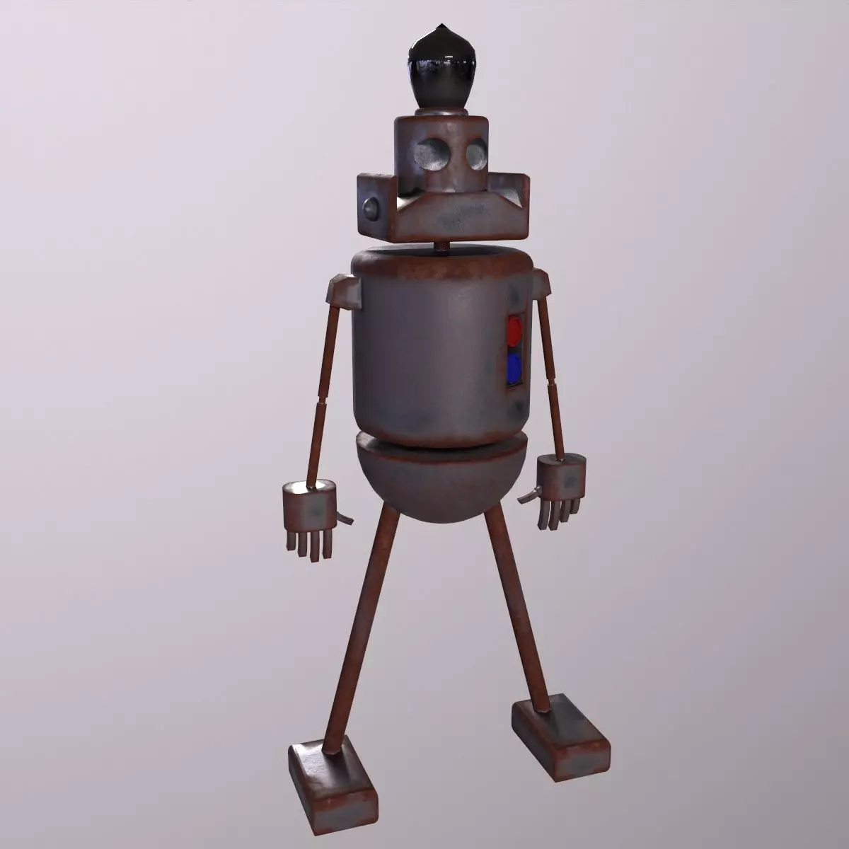 Robot Game ready - Low Poly PBR  3D Model Low-poly 3D model_0