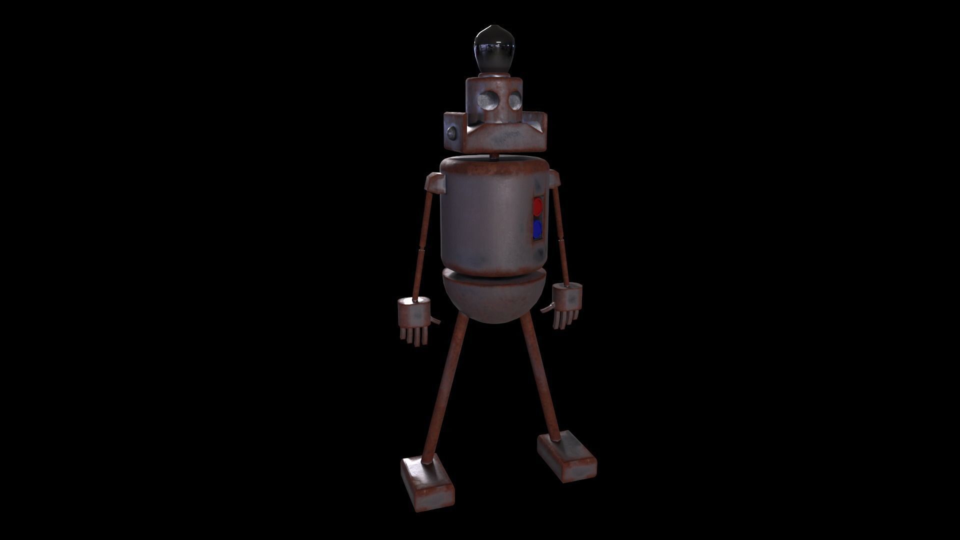 Robot Game ready - Low Poly PBR  3D Model Low-poly 3D model_1