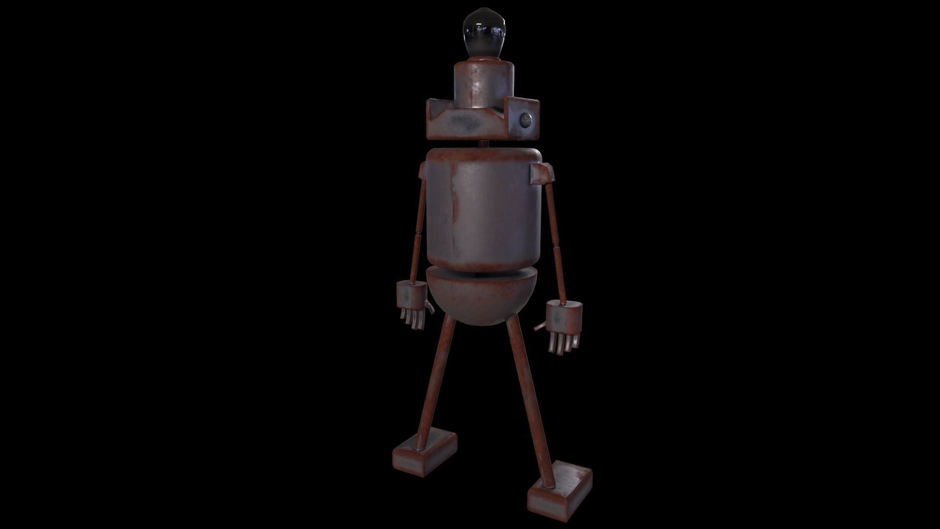 Robot Game ready - Low Poly PBR  3D Model Low-poly 3D model_3