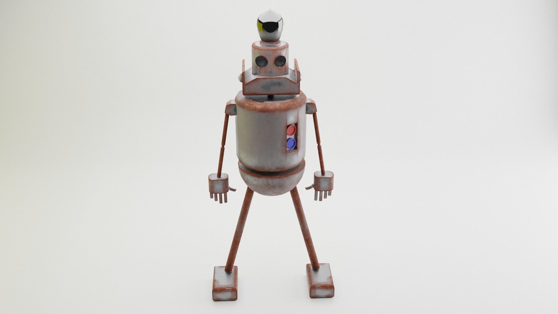 Robot Game ready - Low Poly PBR  3D Model Low-poly 3D model_7